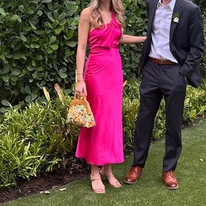 All About May Pink One Shoulder Dress - Petal & Pup